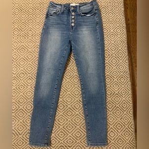 Vervet Blue Skinny Jeans High Waisted Size 27